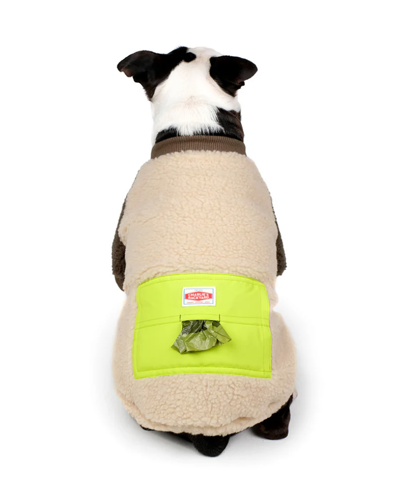 Tripper Nubbly Fleece Dog Pullover in Beige (FINAL SALE)