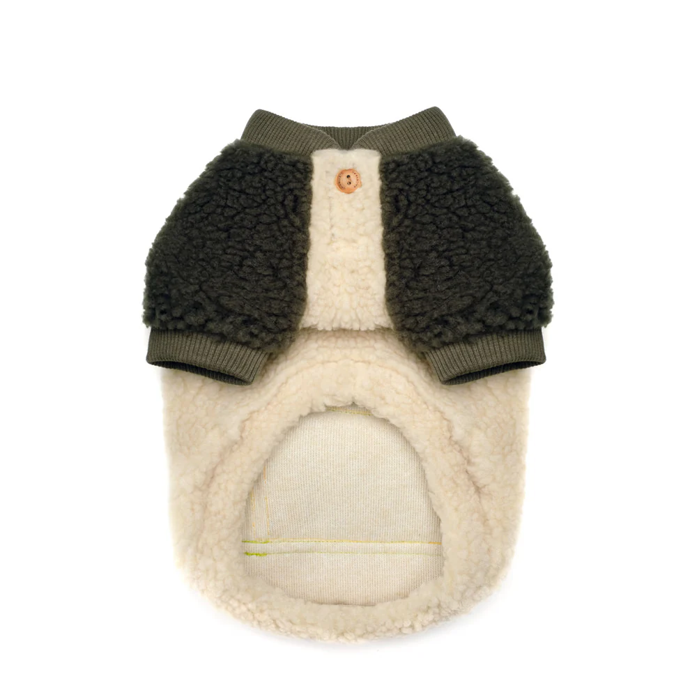 Tripper Nubbly Fleece Dog Pullover in Beige (FINAL SALE) - Image 3