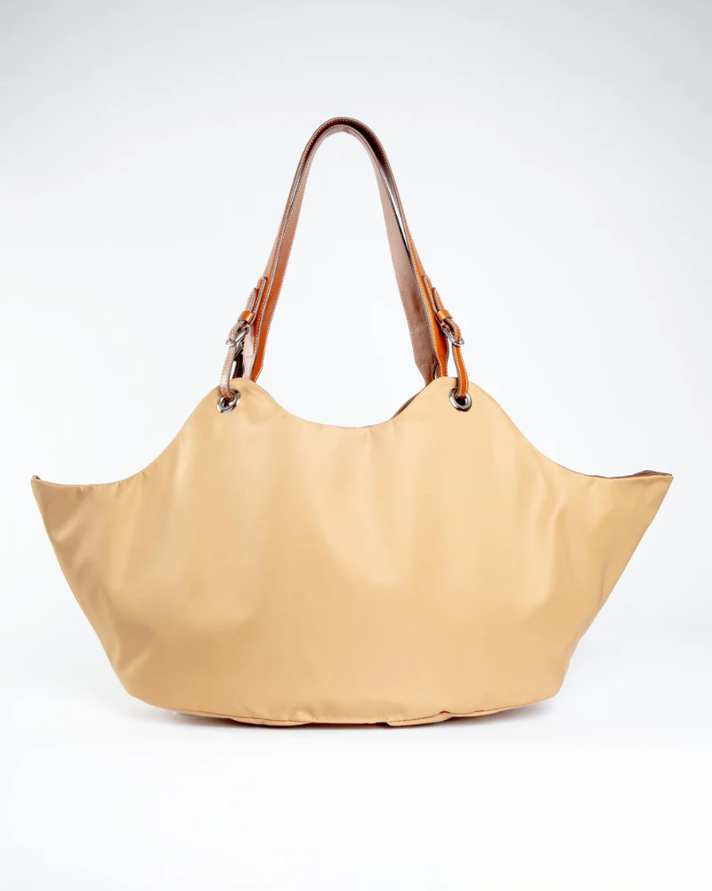 Tulip Reversible Nylon Dog Bag in Havana + Chocolate (Made in Italy) - Image 3