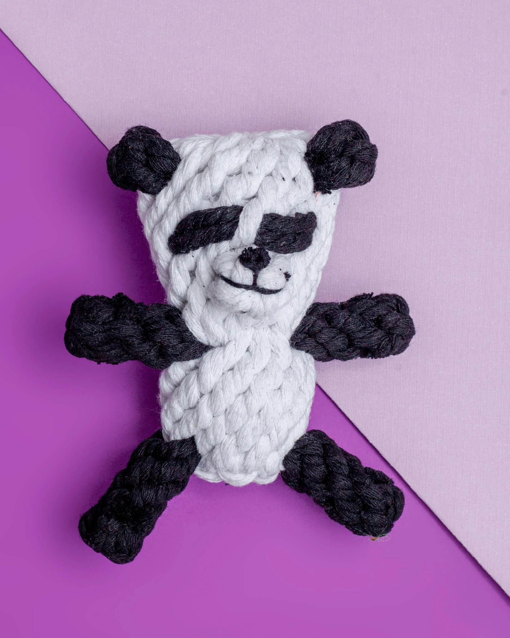 Tumbles the Panda Rope Dog Toy