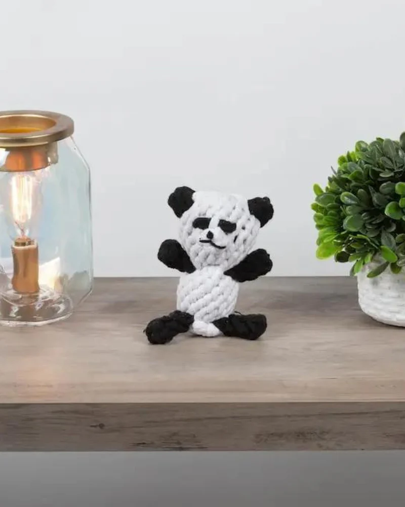 Tumbles the Panda Rope Dog Toy - Image 3