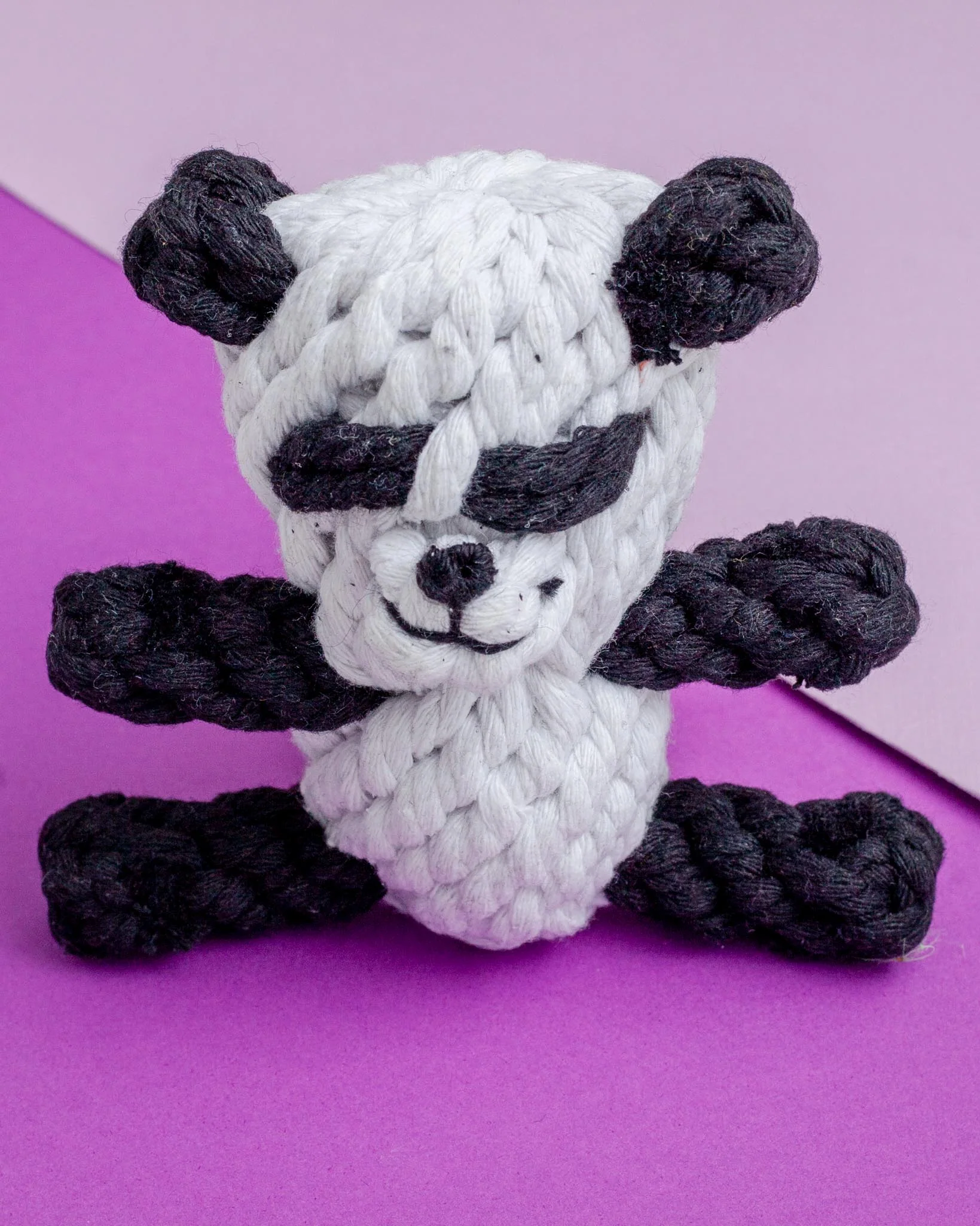 Tumbles the Panda Rope Dog Toy - Image 4