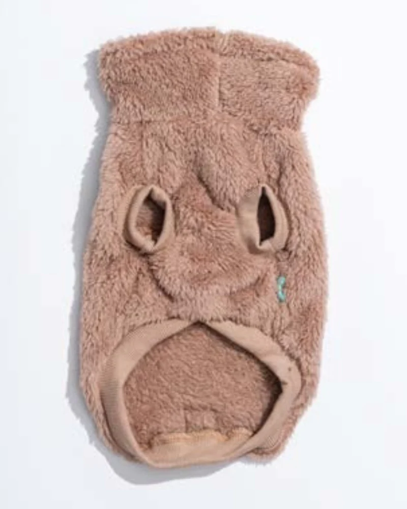 Turtle Teddy Dog Fleece in Chai - Image 2