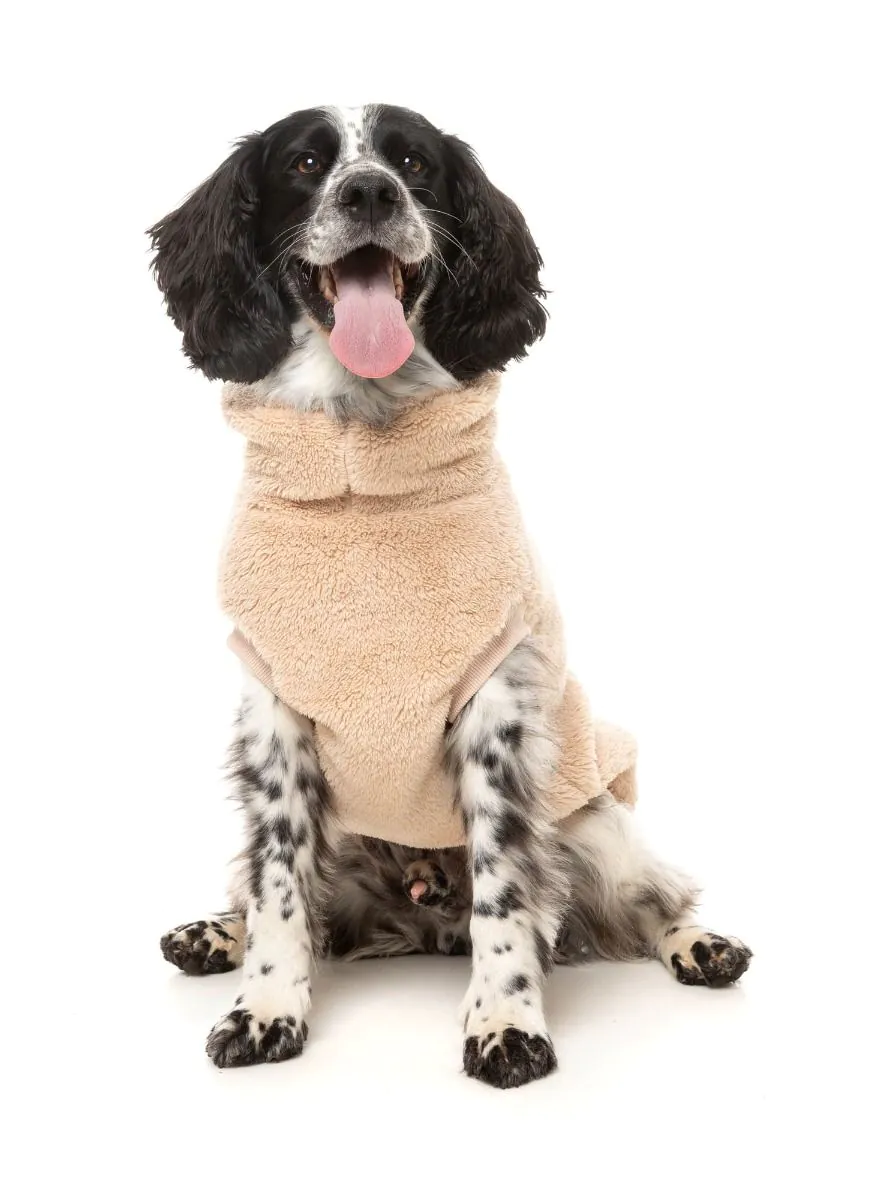 Turtle Teddy Dog Fleece in Desert Tan