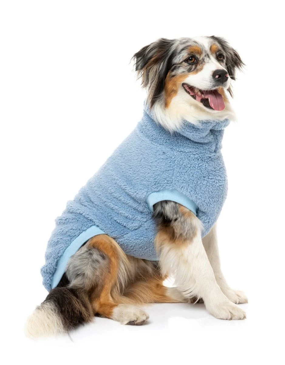 Turtle Teddy Dog Fleece in Washed Blue (FINAL SALE) - Image 5