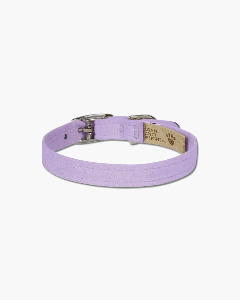 Ultrasuede Small Dog Collar in Black or Lavender (Made in the USA) (FINAL SALE) - Image 4
