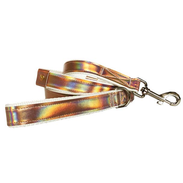 Unicorn Shimmer Vegan Leather Dog Leash (FINAL SALE) - Image 2