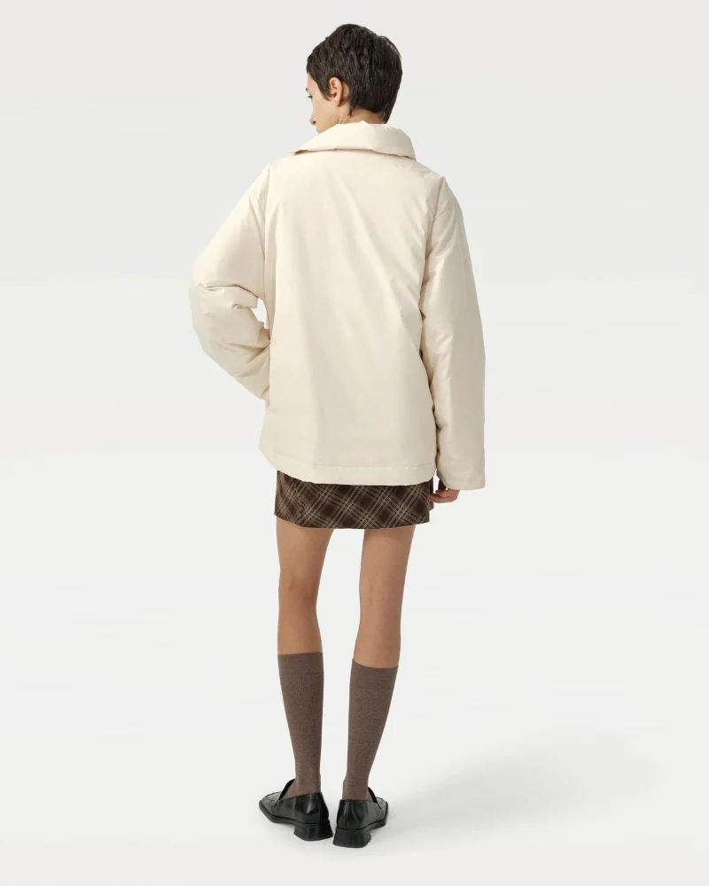 Unisex Asymmetric Puffer Jacket with Built-In Kangaroo Dog Pouch Carrier - Image 4