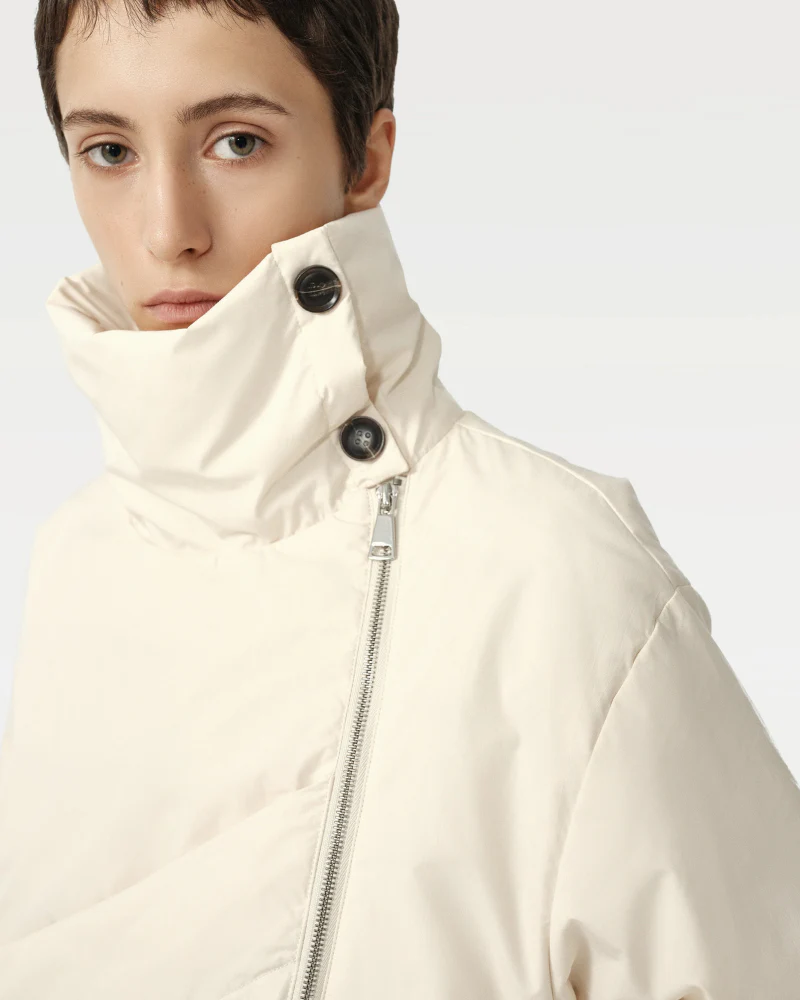 Unisex Asymmetric Puffer Jacket with Built-In Kangaroo Dog Pouch Carrier - Image 6