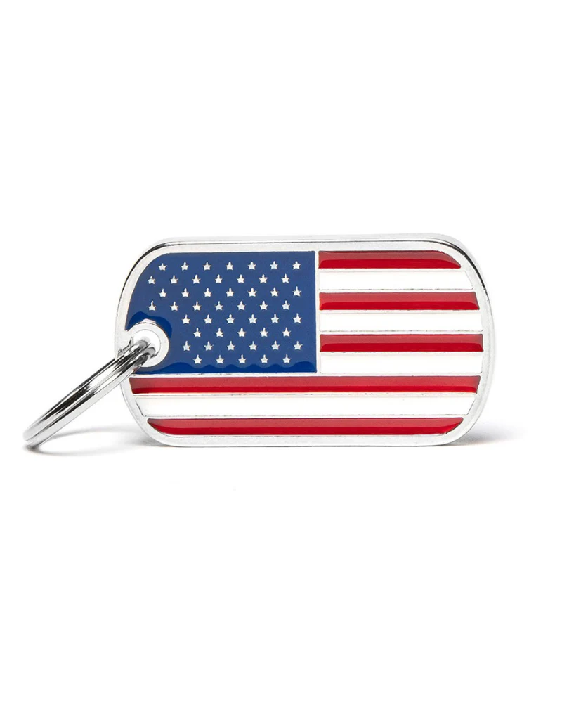 USA Flag Pet ID Tag - Image 2