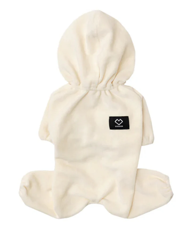 Velour Coverall Onesie for Dogs - Dachshund Fit (in Purple, Ivory, or Black) - Image 3