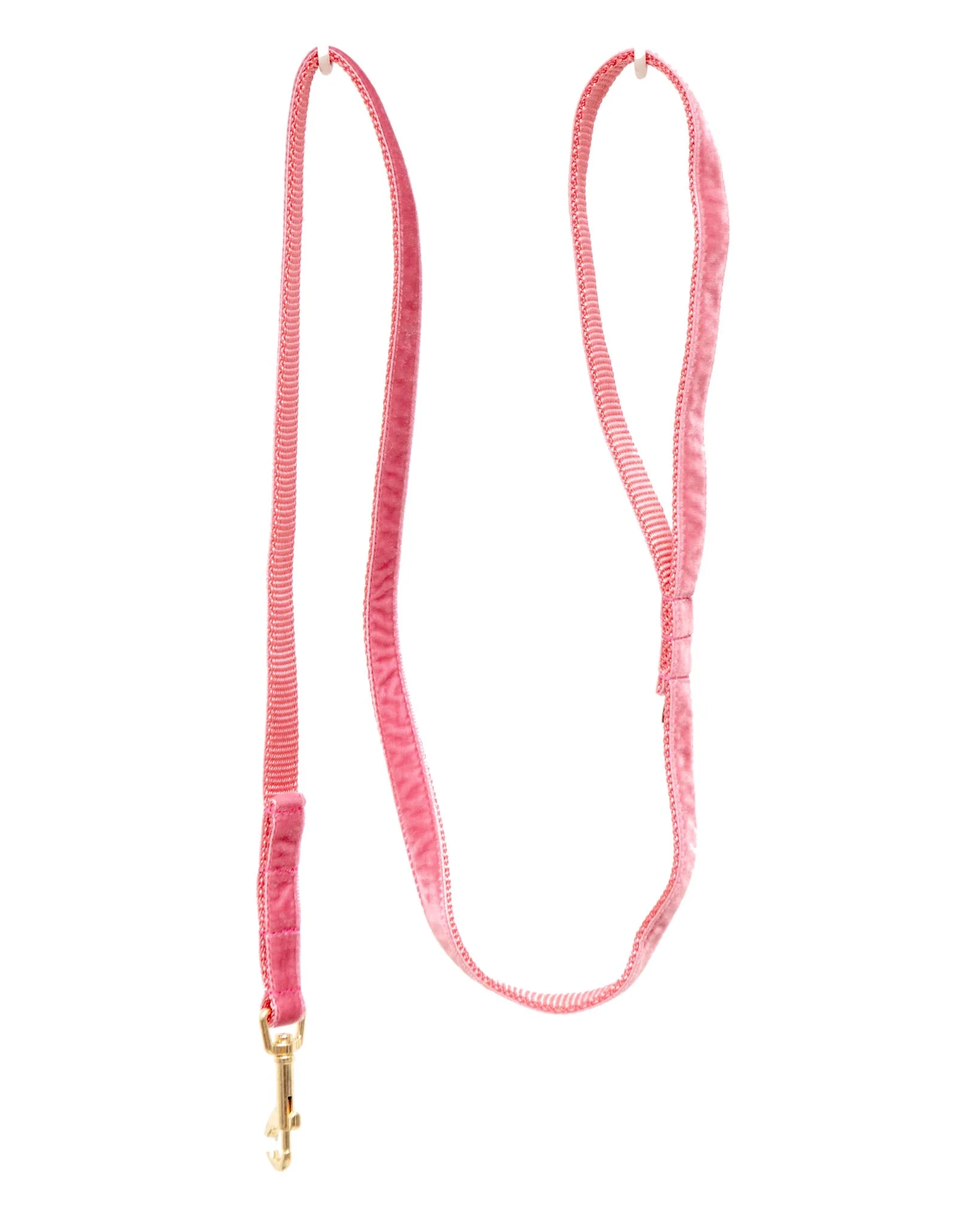 Velvet Dog Leash Primrose Pink (Made in the USA) (FINAL SALE - Image 4