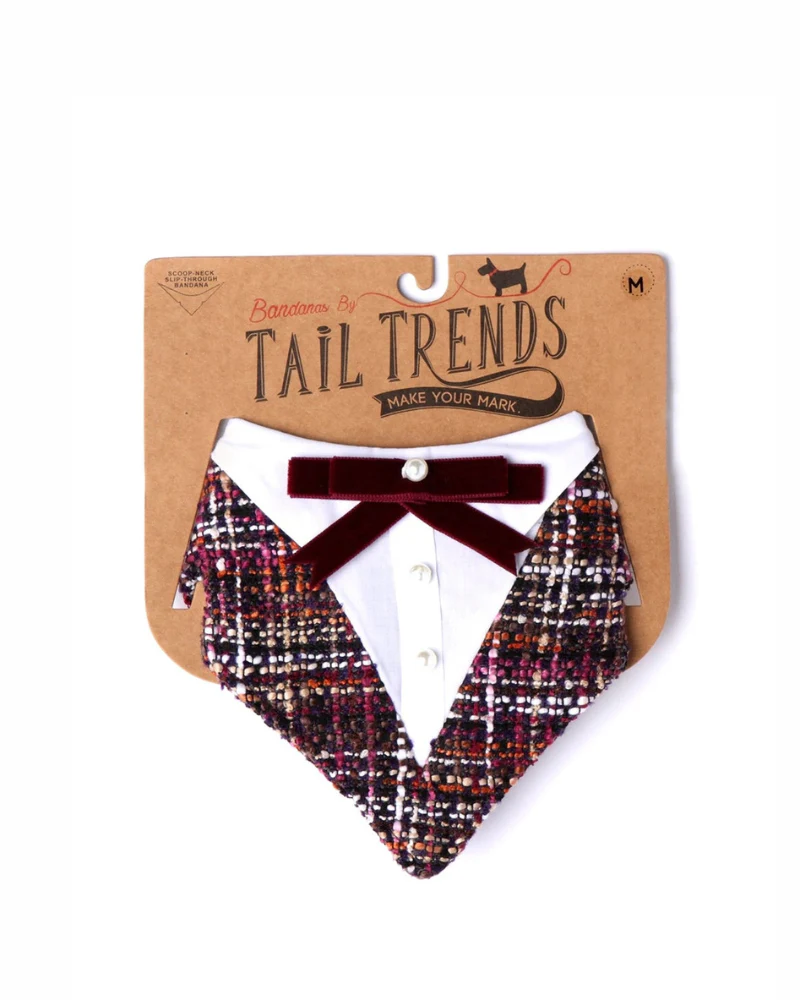 Vivian Formal Dog Bandana w/ Velvet Bow - Image 4