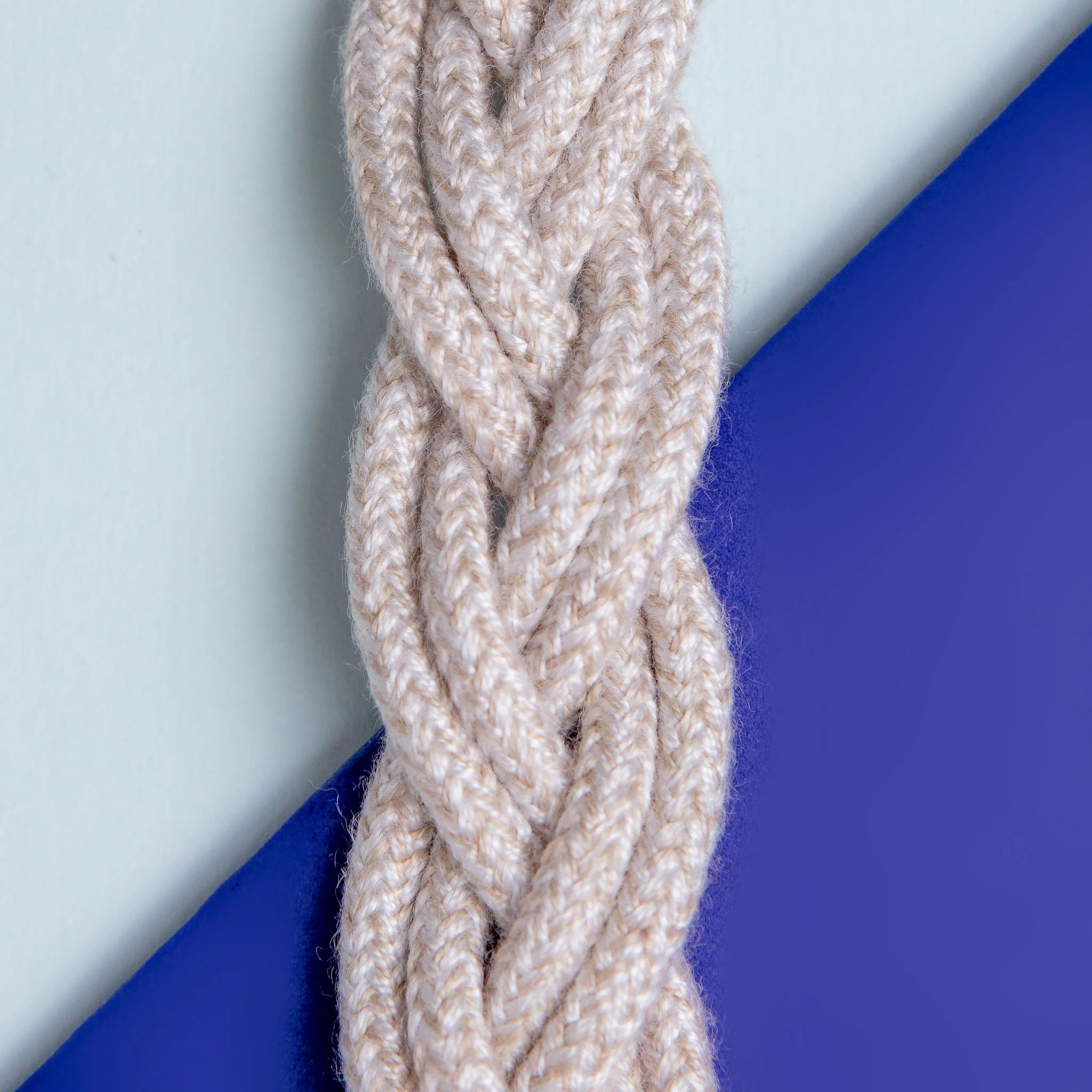 Braided Fisherman Dog Collar in Off-White (Made in the USA) - Image 2