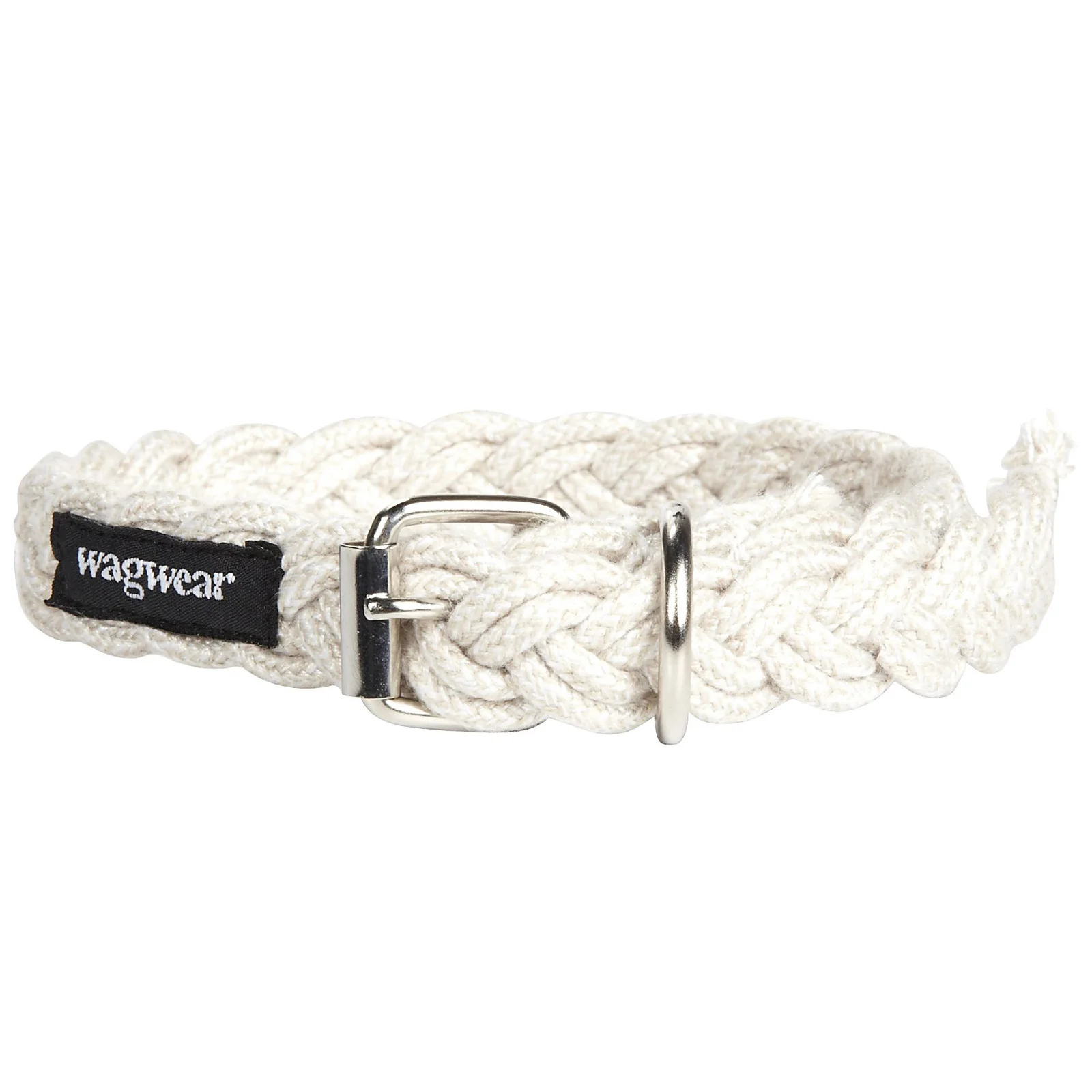 Braided Fisherman Dog Collar in Off-White (Made in the USA) - Image 4