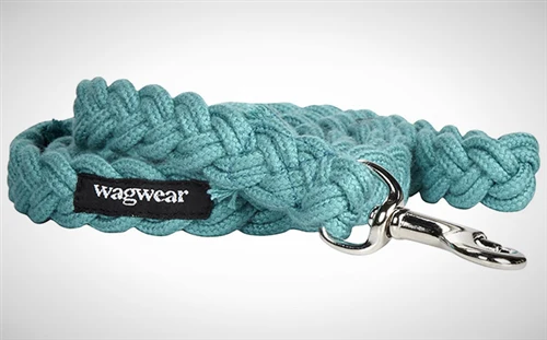 WAGWEAR | Braided Fisherman Leash in Aqua