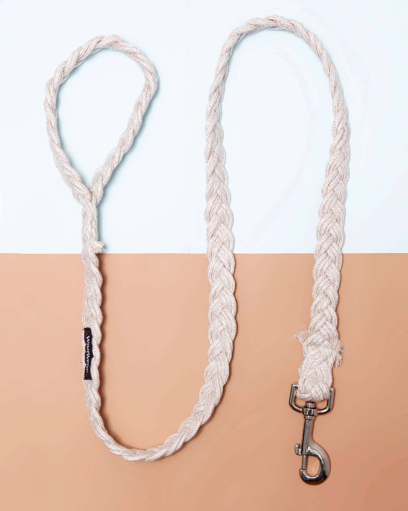 Braided Fisherman Dog Leash in Off-White (Made in the USA)