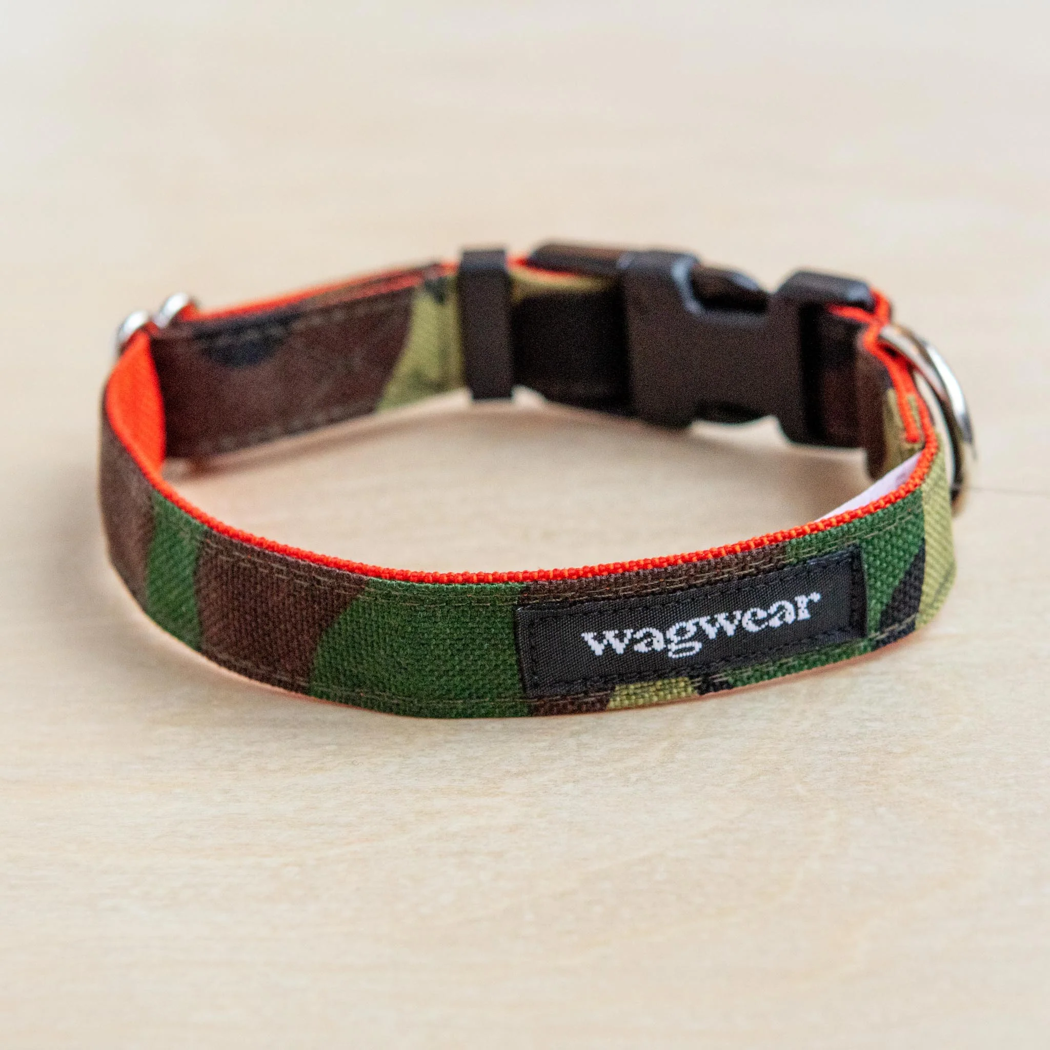 Cordura Dog Collar in Camo & Neon Orange (Made in the USA) - Image 10
