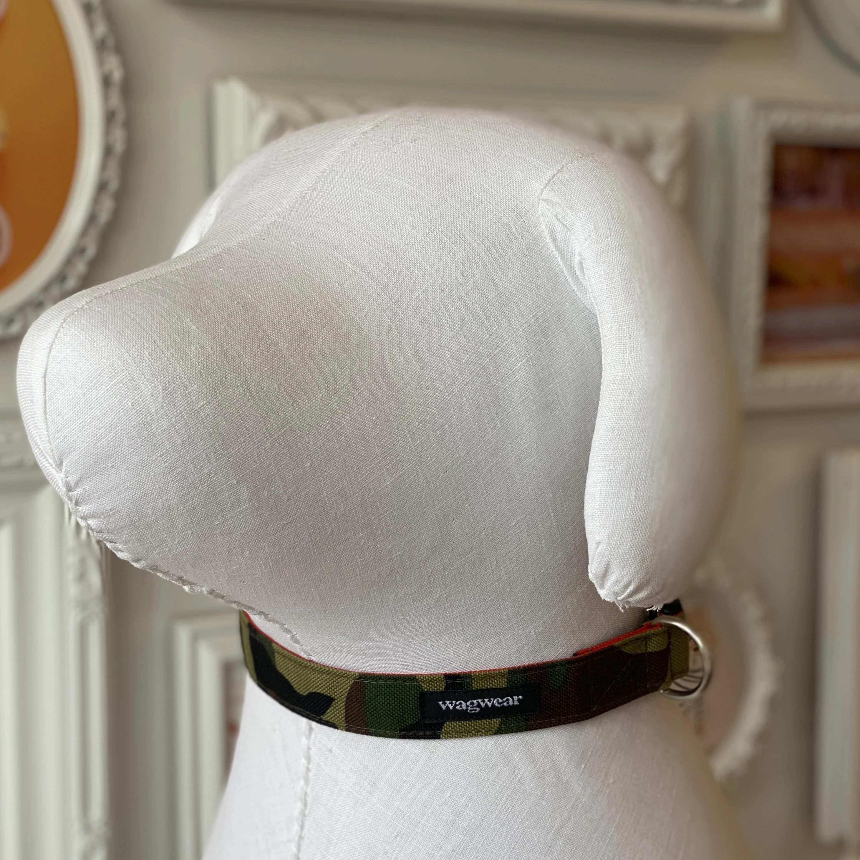 Cordura Dog Collar in Camo & Neon Orange (Made in the USA) - Image 2