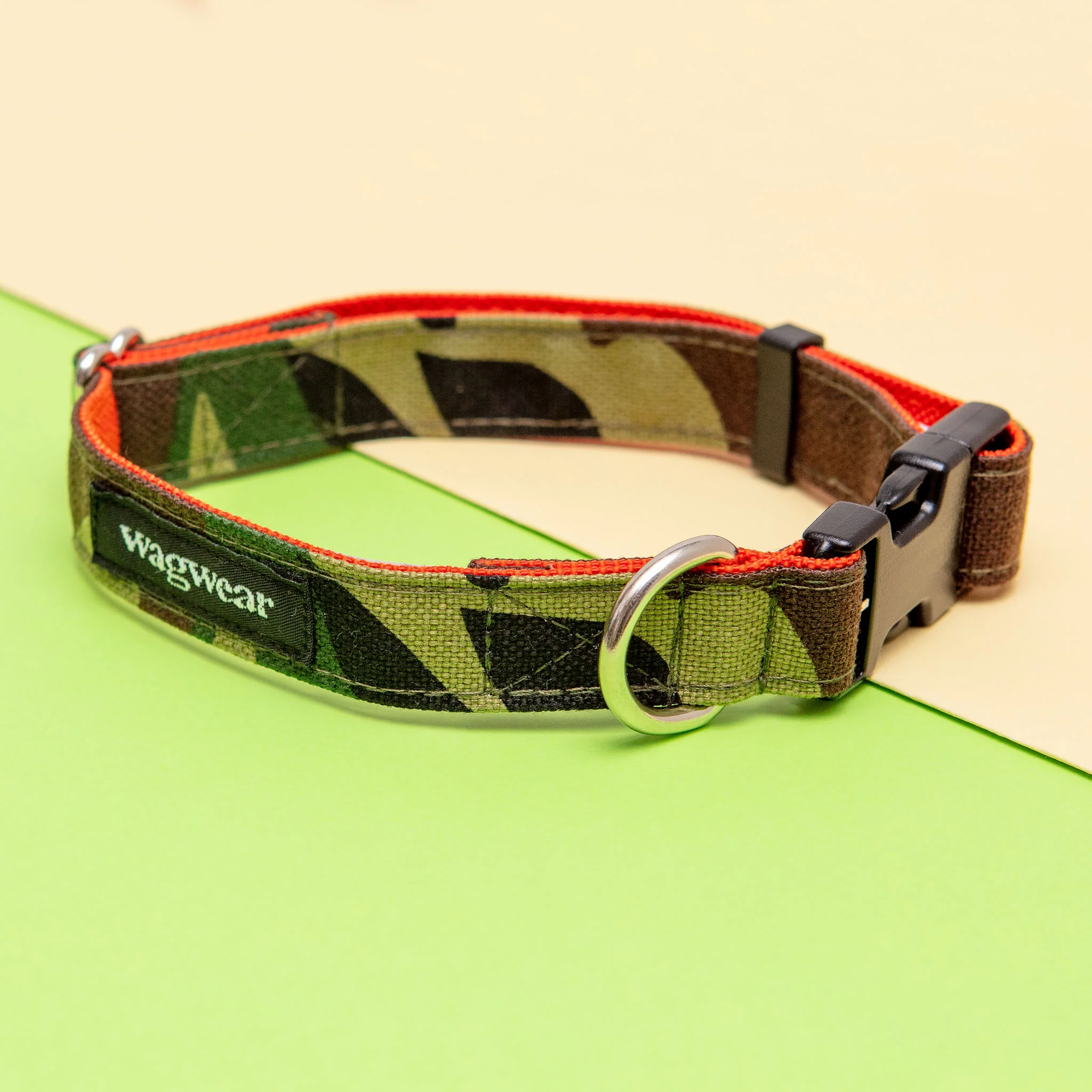 Cordura Dog Collar in Camo & Neon Orange (Made in the USA) - Image 4