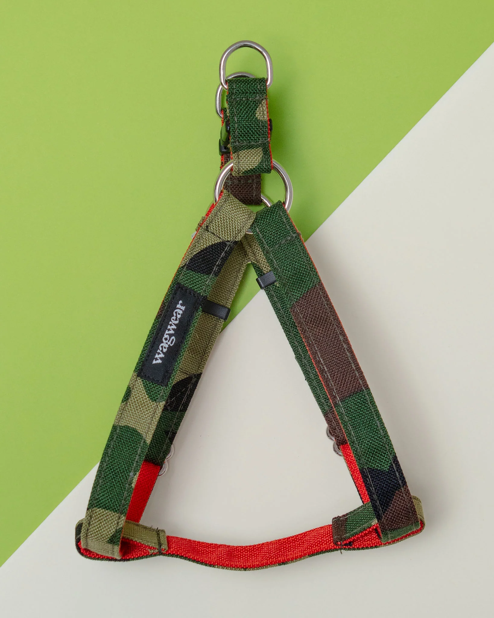 Cordura Dog Step-In Harness in Camo & Neon Orange (Made in the USA)