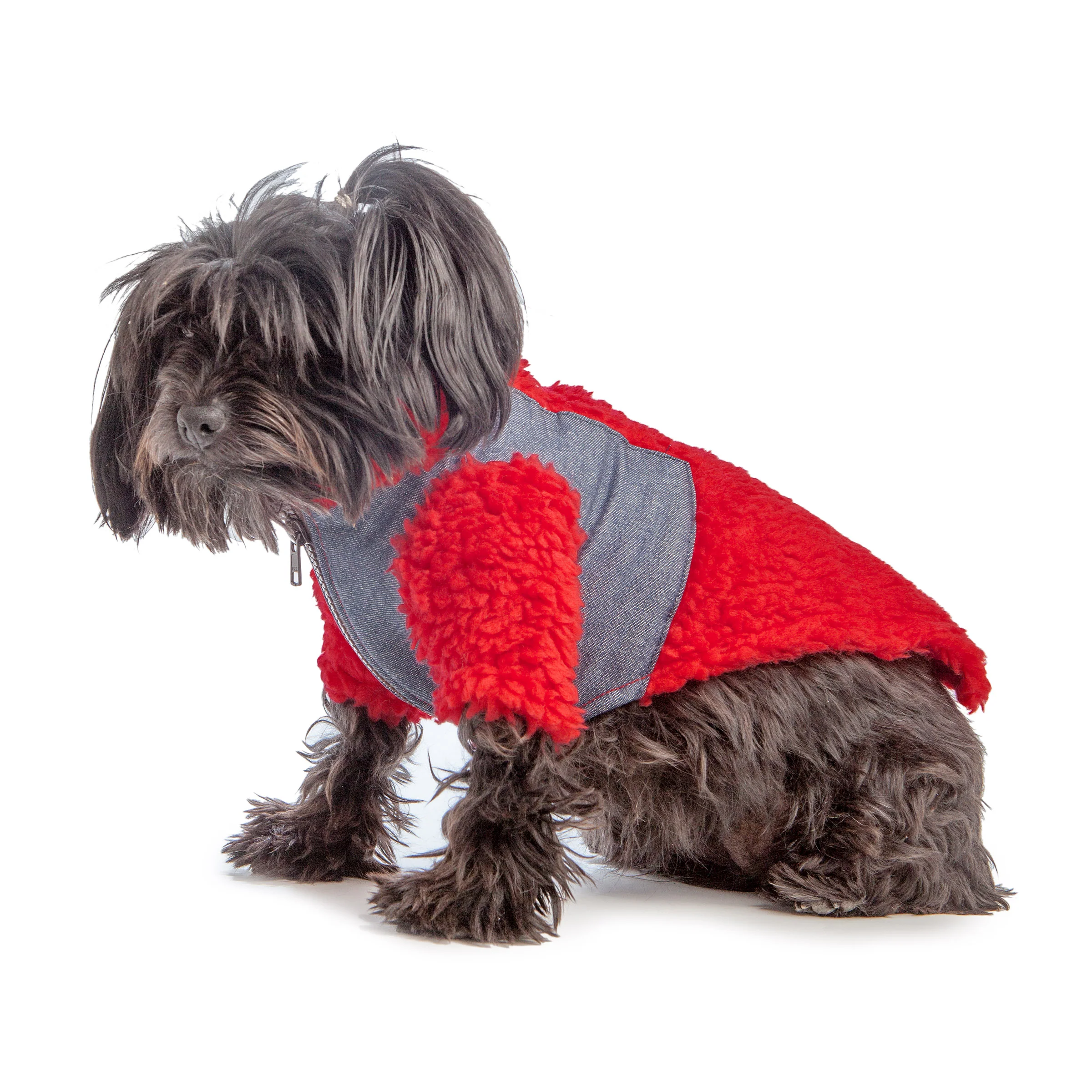 Monkey Fleece in Red and Denim (DOG & CO. Exclusive) (FINAL SALE) - Image 2