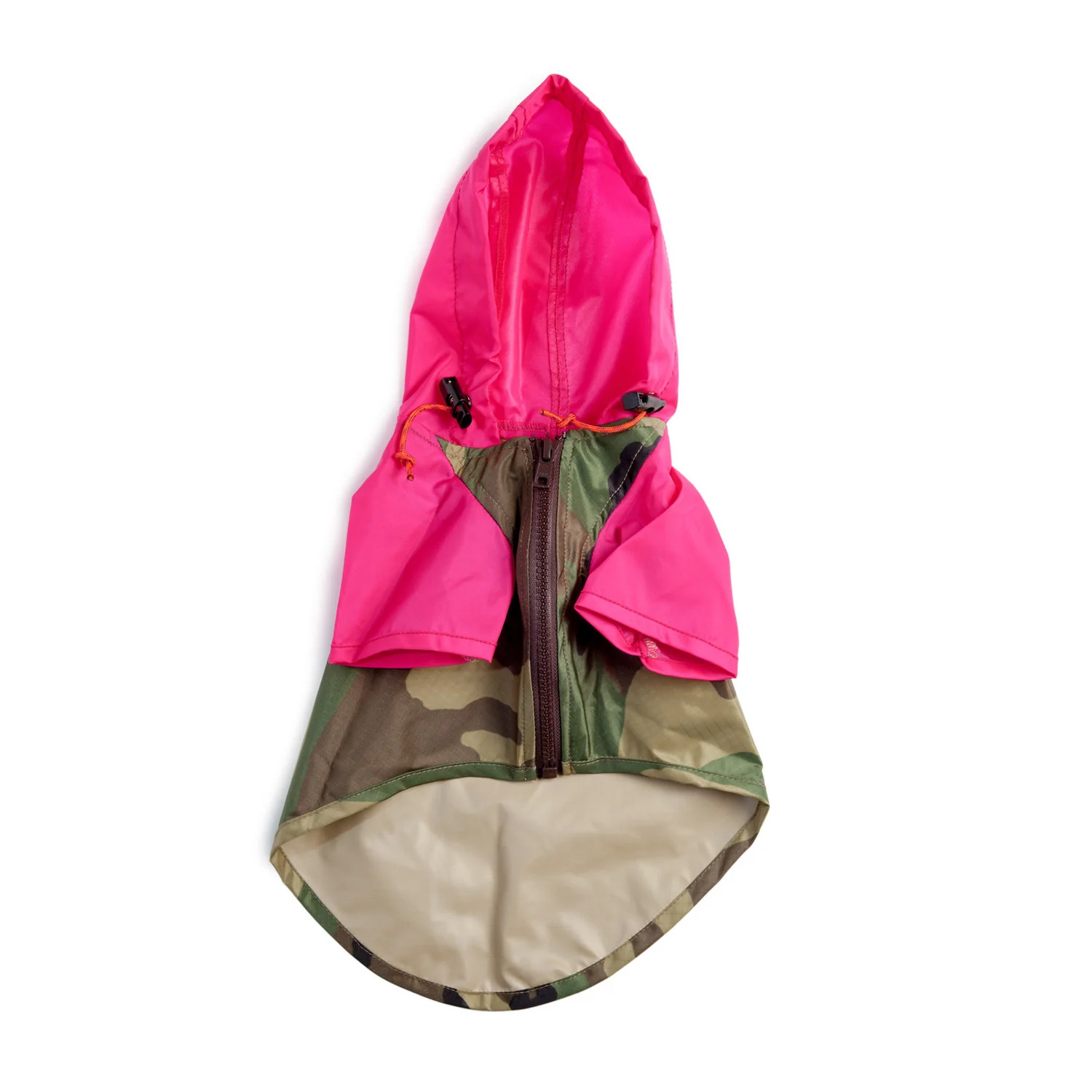 WAGWEAR | Nylon Colorblock Rainbreaker in Neon Pink + Camo (Exclusive to DOG & CO.) - Image 3