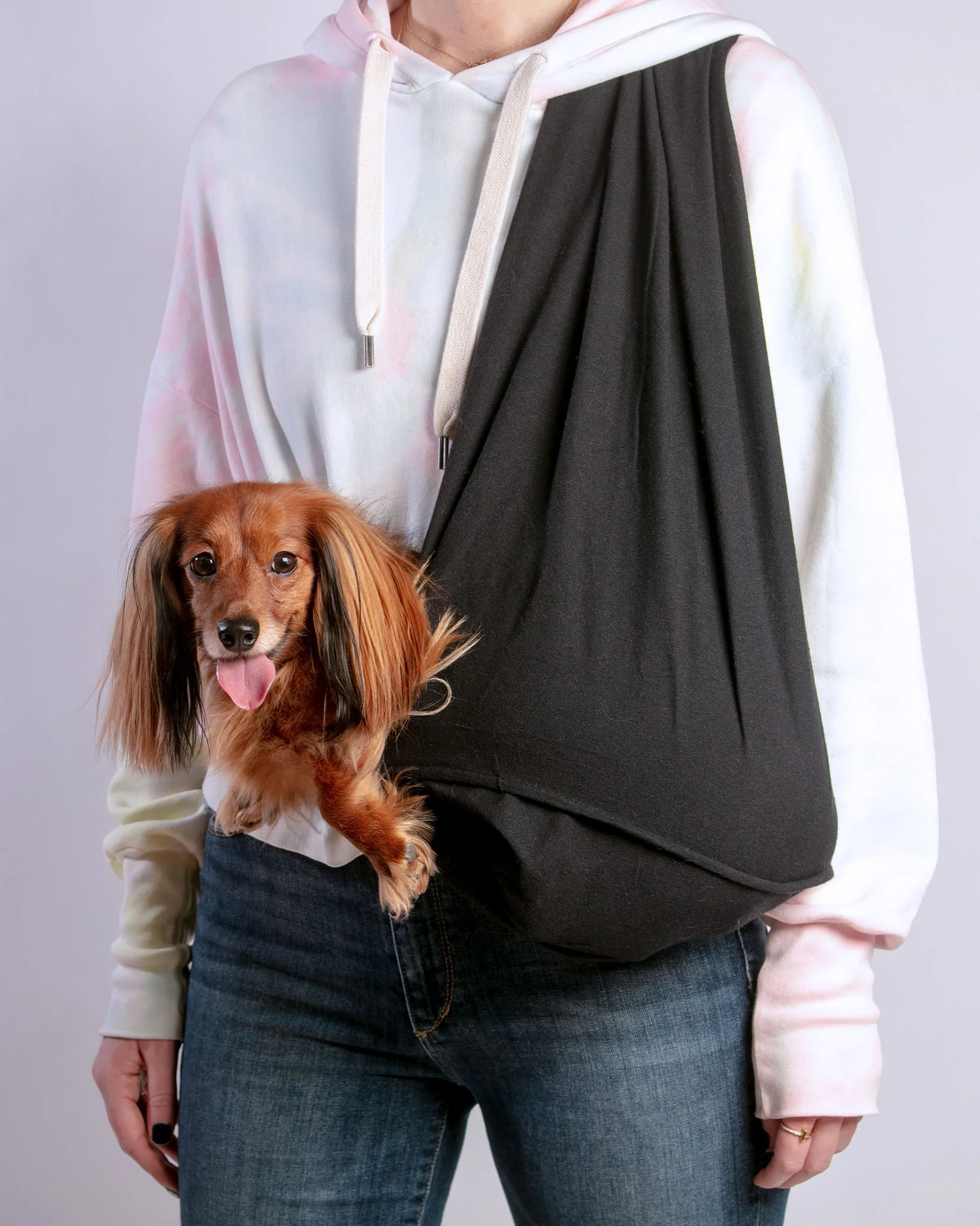 Black Woven Cotton Dog Sling (FINAL SALE) - Image 2