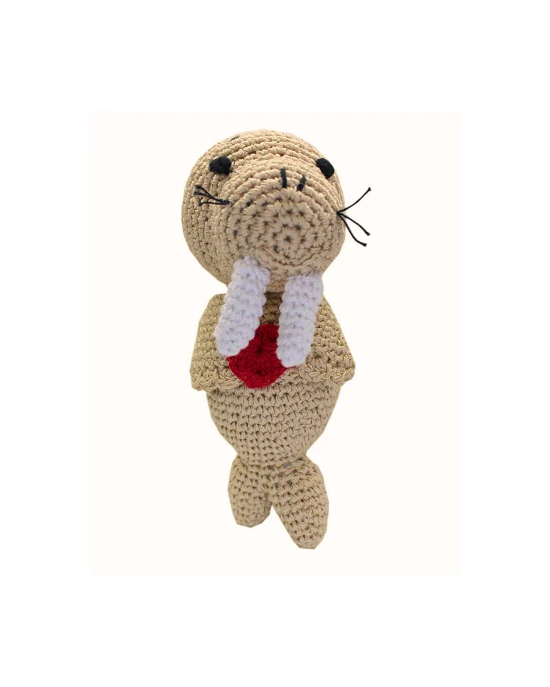 Walter the Walrus Organic Cotton Knit Dog Toy - Image 2