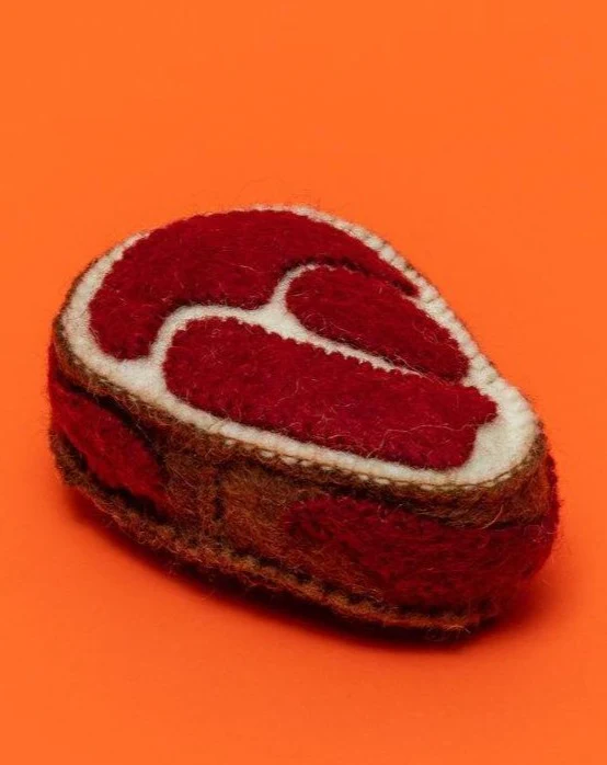Boiled Wool Steak Dog Toy << FINAL SALE >> - Image 3