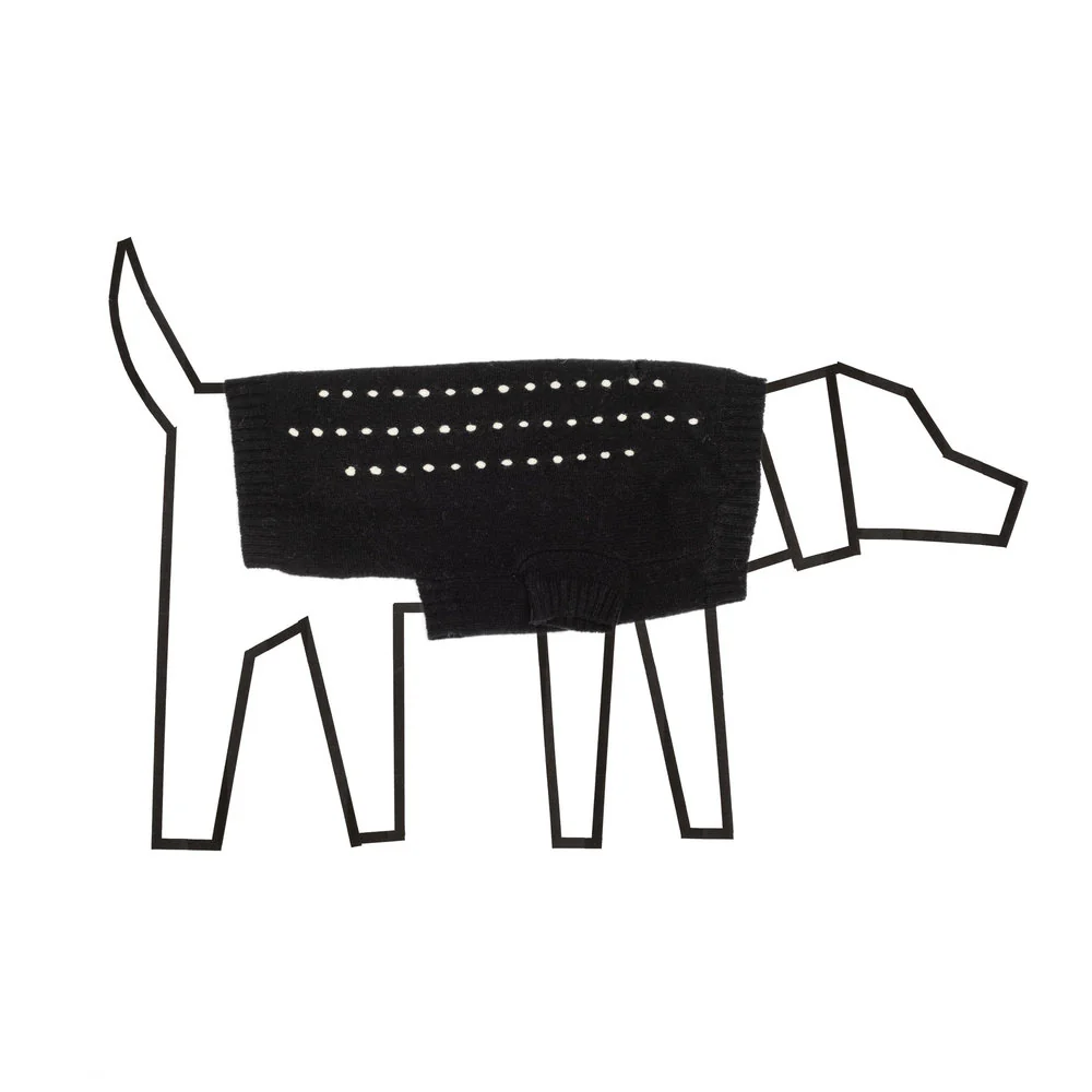 WARE OF THE DOG | Embroidered Stripe Sweater in Navy & White - Image 2