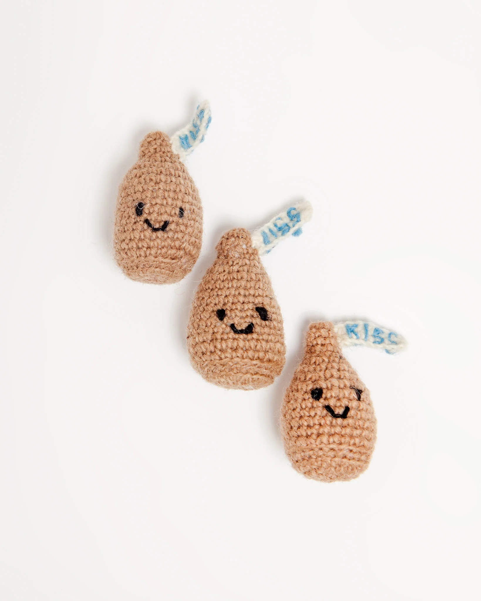 Hand Knit Chocolate Kiss Cat Toy
