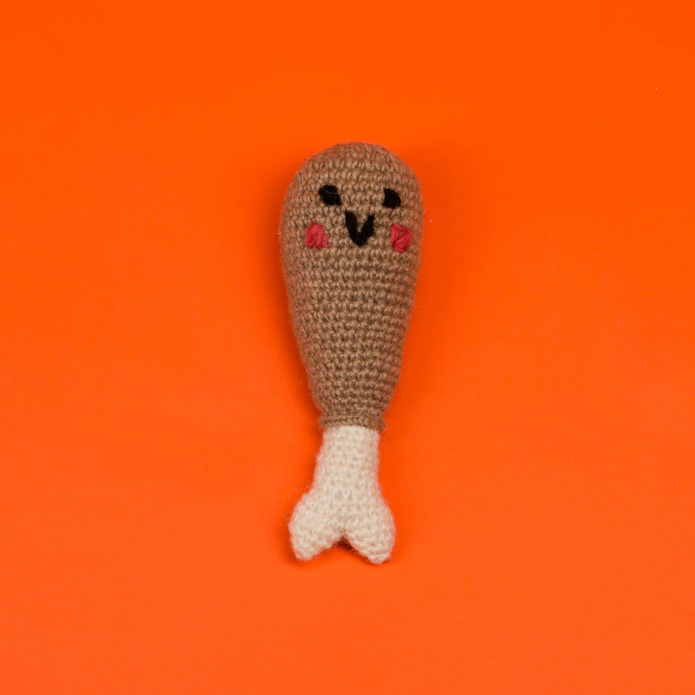 WARE of the DOG | Hand Knit Drumstick Toy