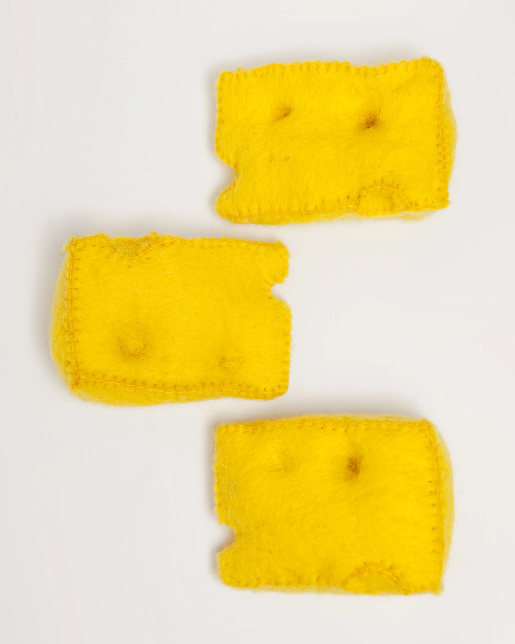 Hand Knit Swiss Cheese Cat Toy - Image 2