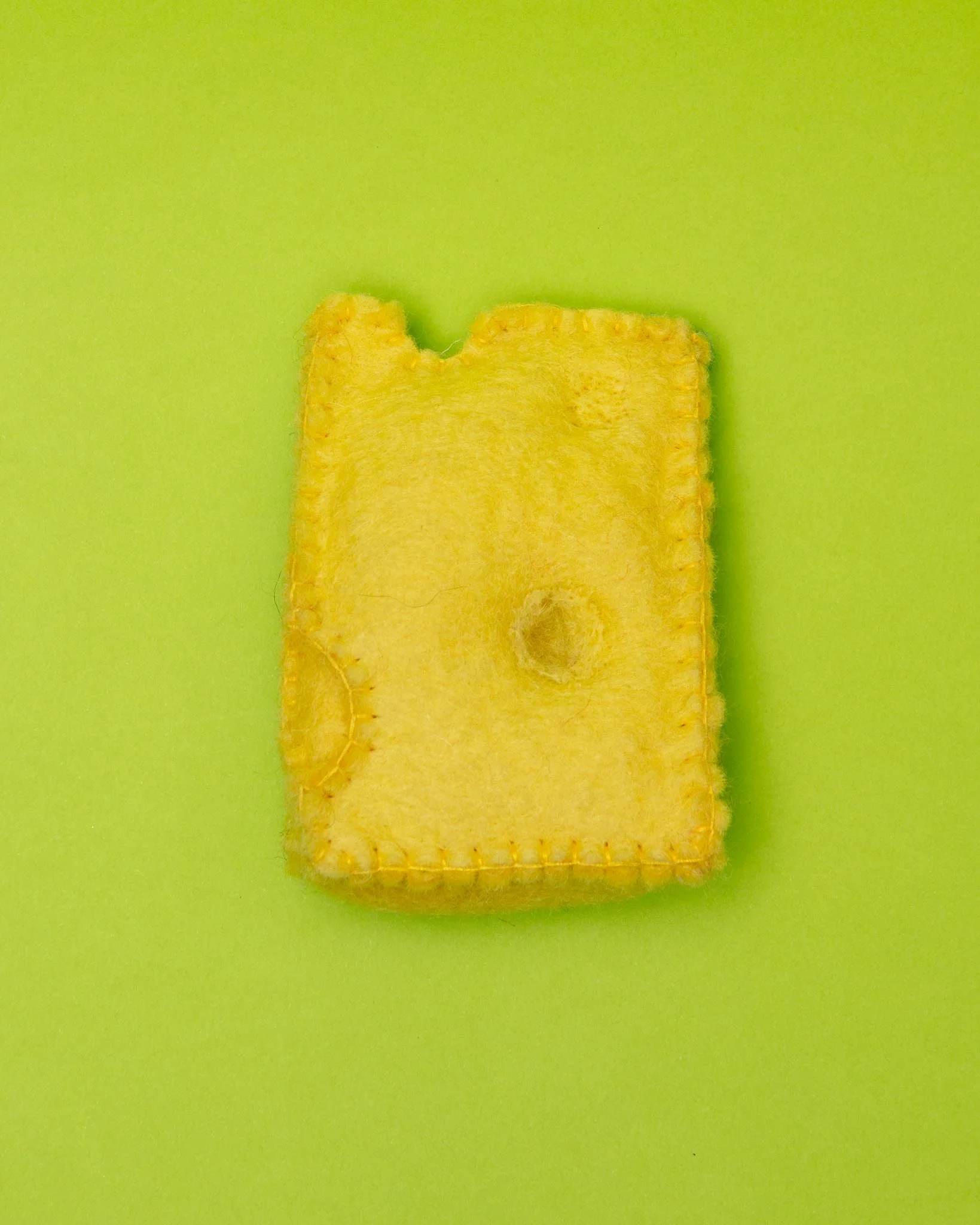 Hand Knit Swiss Cheese Cat Toy - Image 3