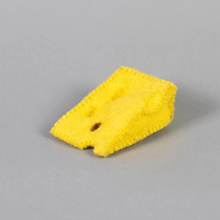Hand Knit Swiss Cheese Cat Toy - Image 4