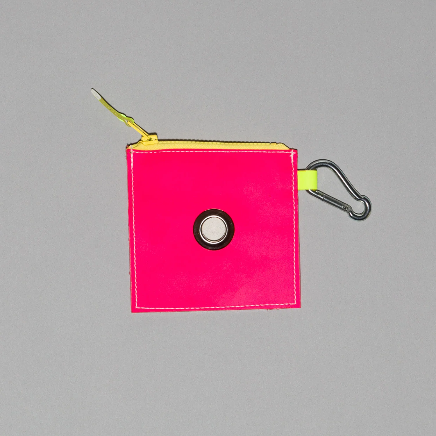 WARE of the DOG I Neon Leather Pouch in Pink/Orange