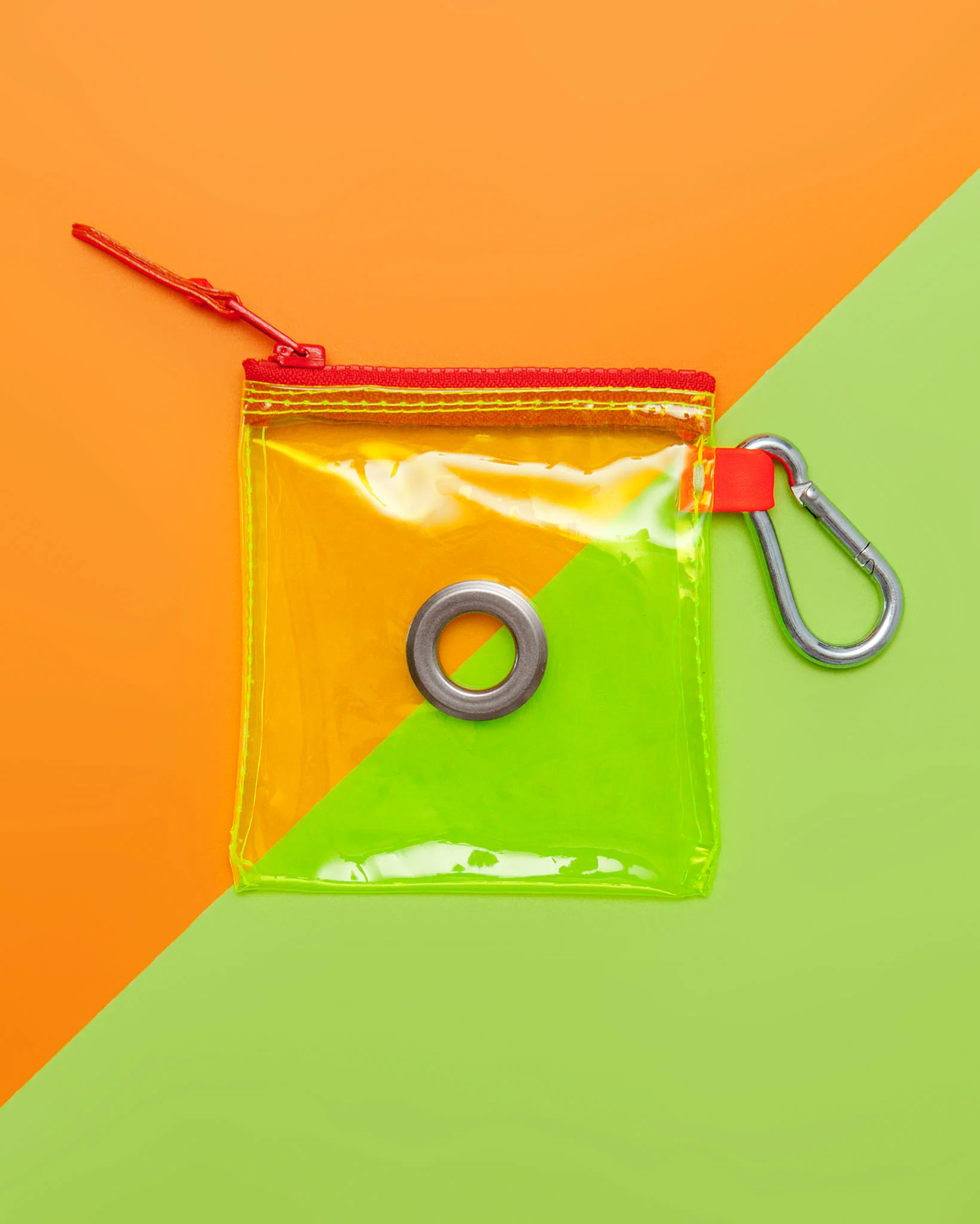 Neon Yellow Vinyl Pouch
