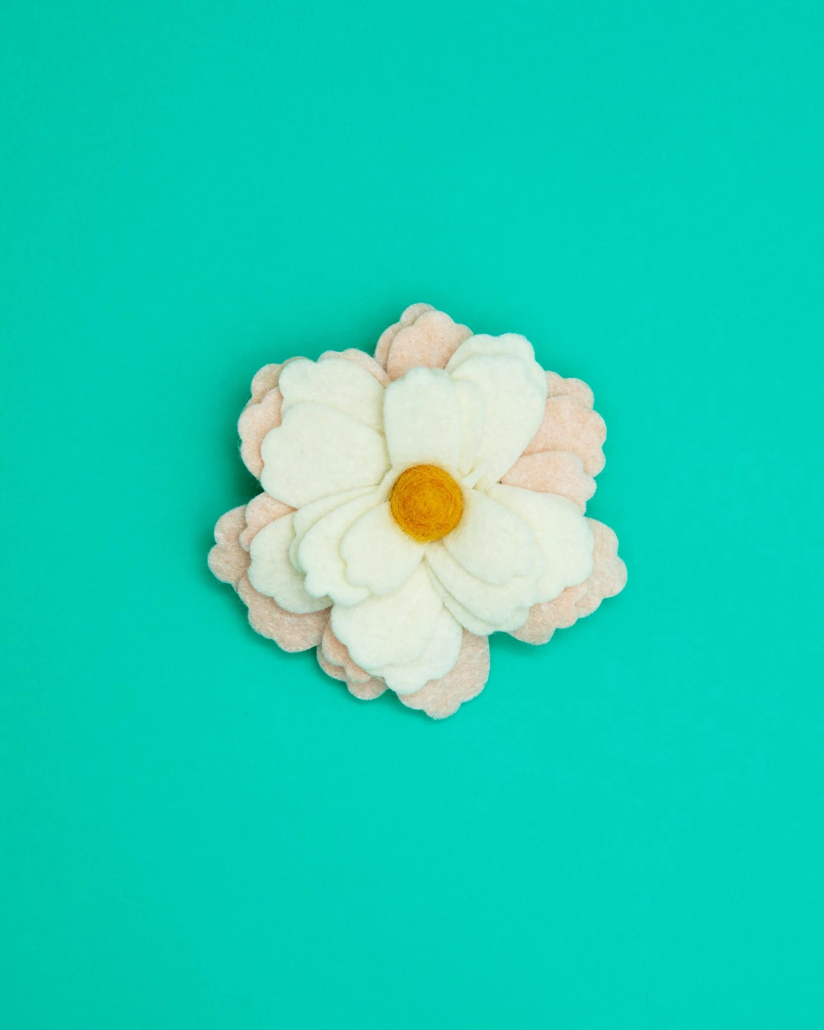 Water Lily Dog Collar Flower In Cream (Made in the USA)