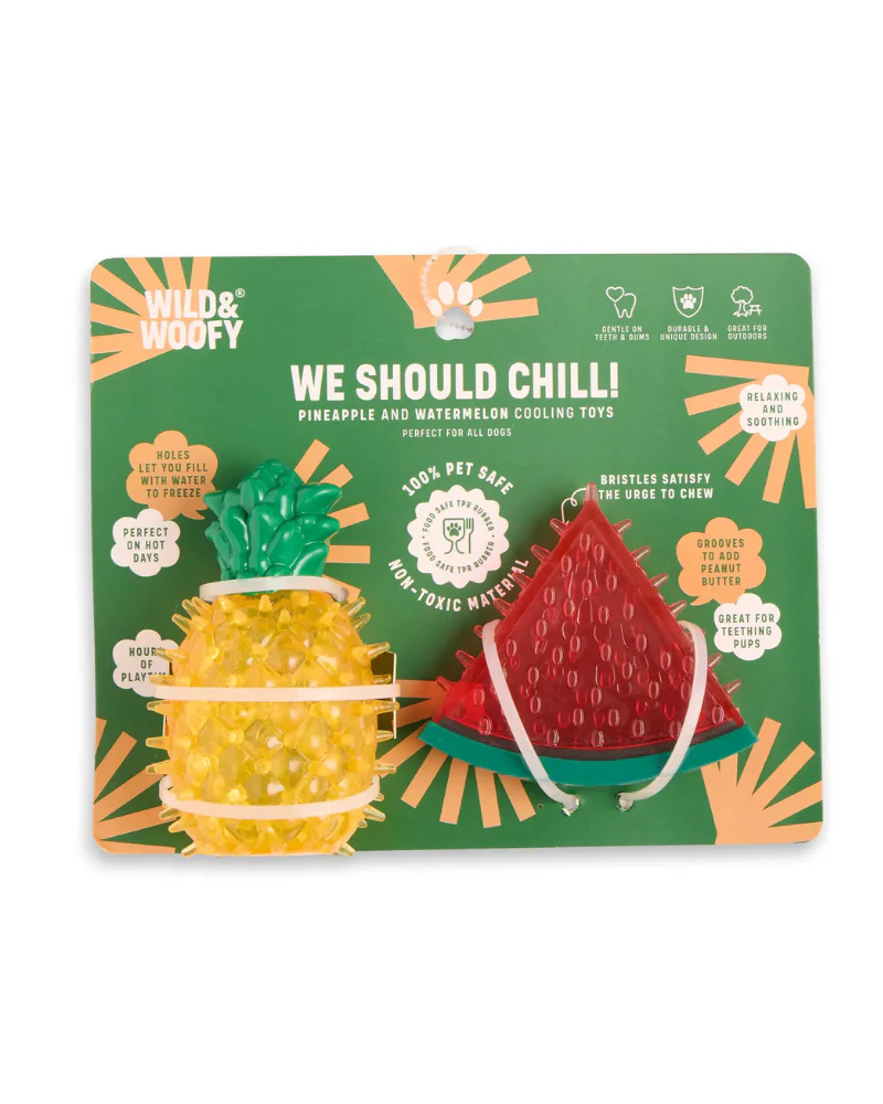 We Should Chill! Freeze-Me Pineapple + Watermelon Dog Toys - Image 3