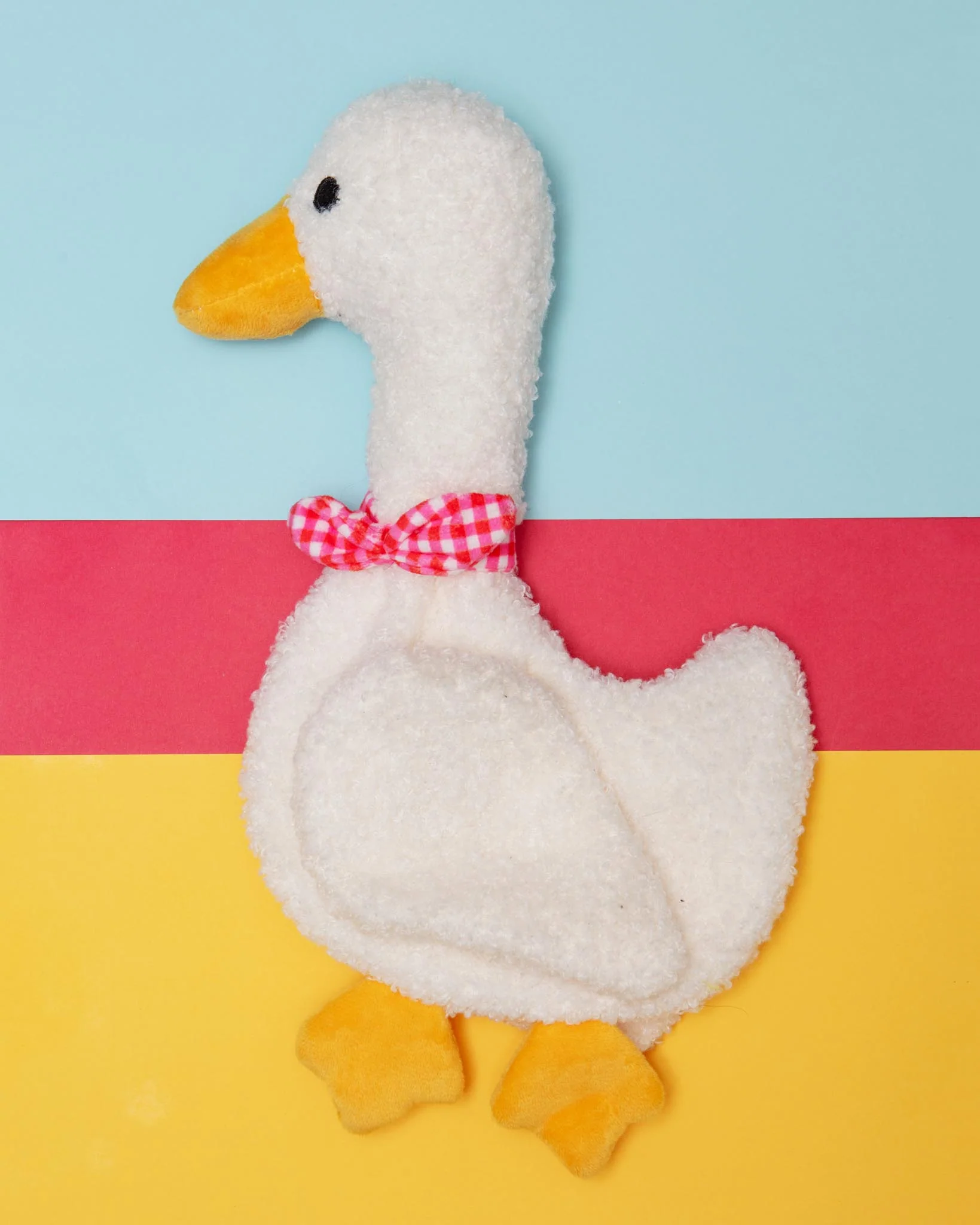 What's Up Duck Flattie Crinkly & Squeaker Dog Toy (13")