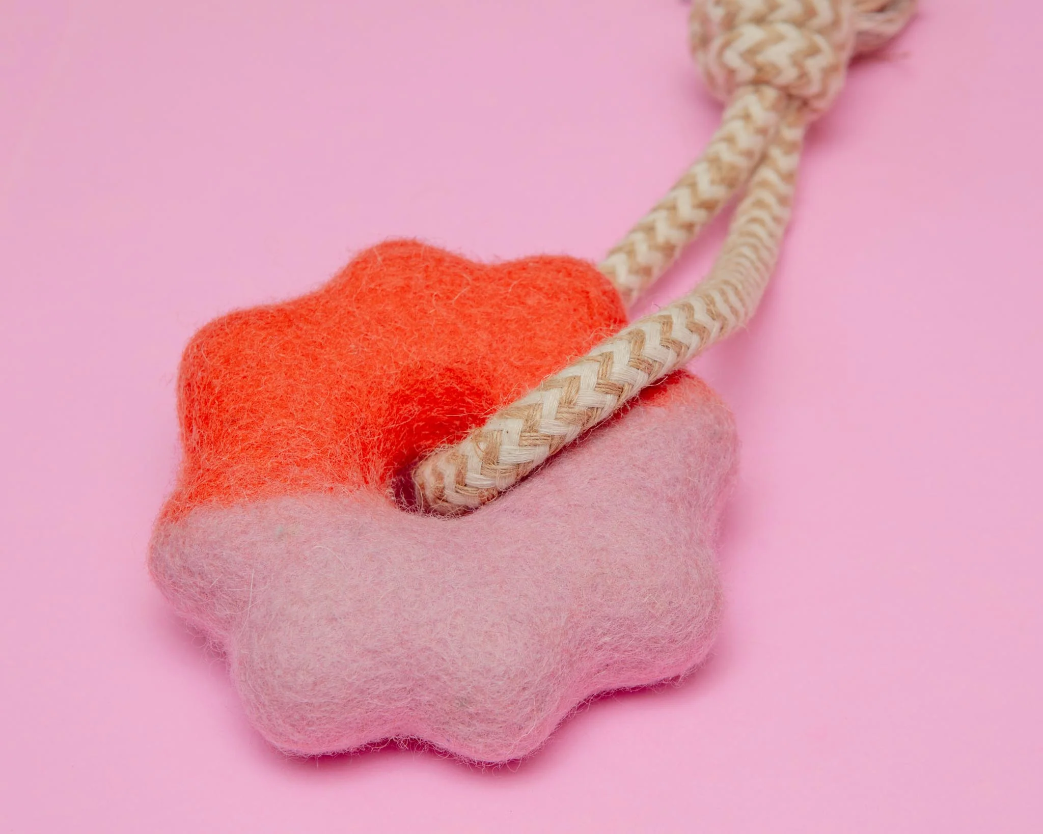 Wheely Good Time Felt & Rope Dog Tug Toy - Image 4