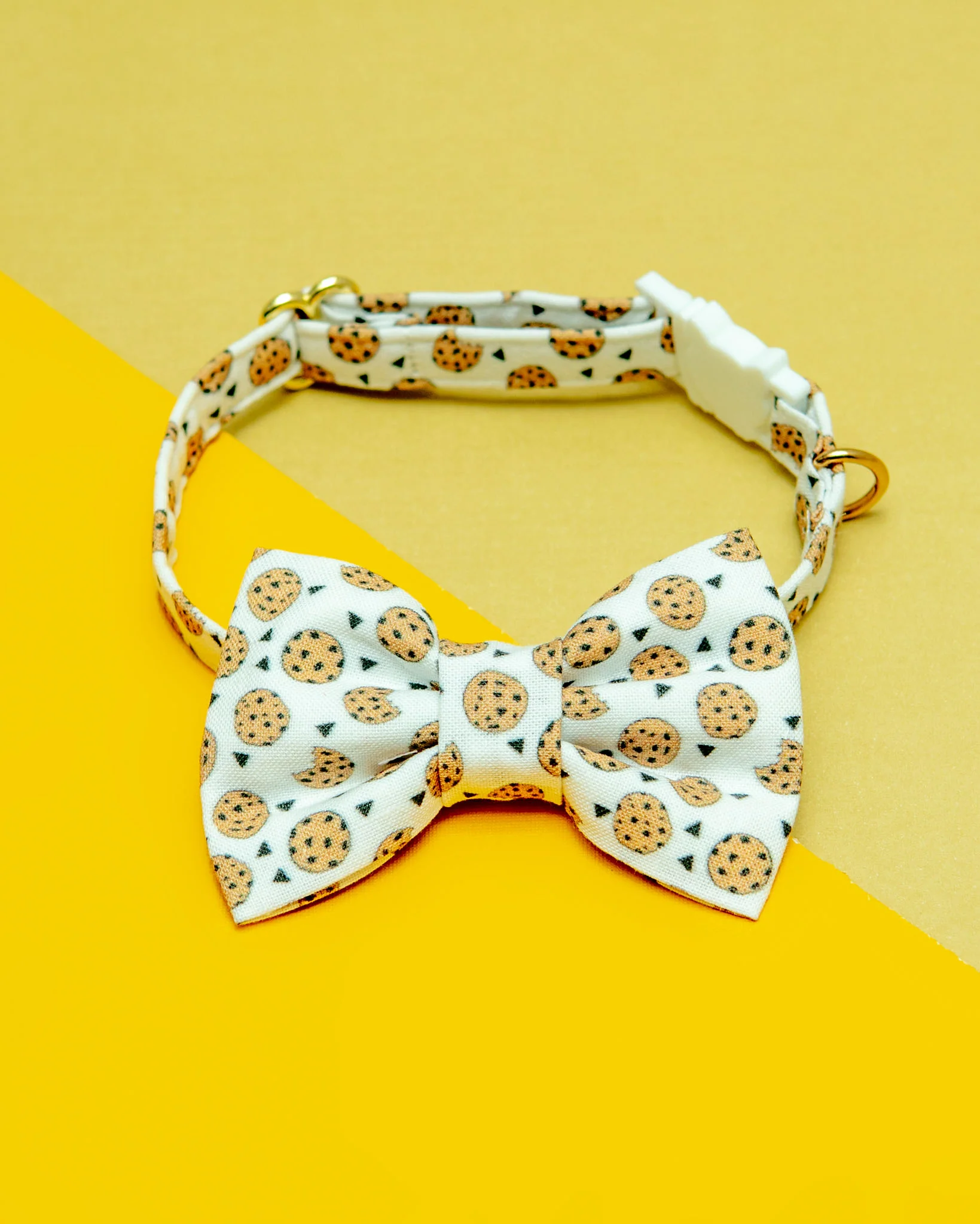 Cookies + Milk Cat Collar and Bowtie Set (Made in the USA)
