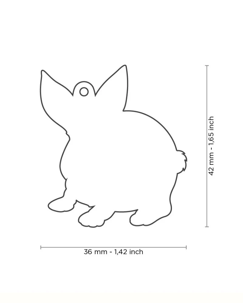 White Rabbit Custom Pet ID Tag - Image 2