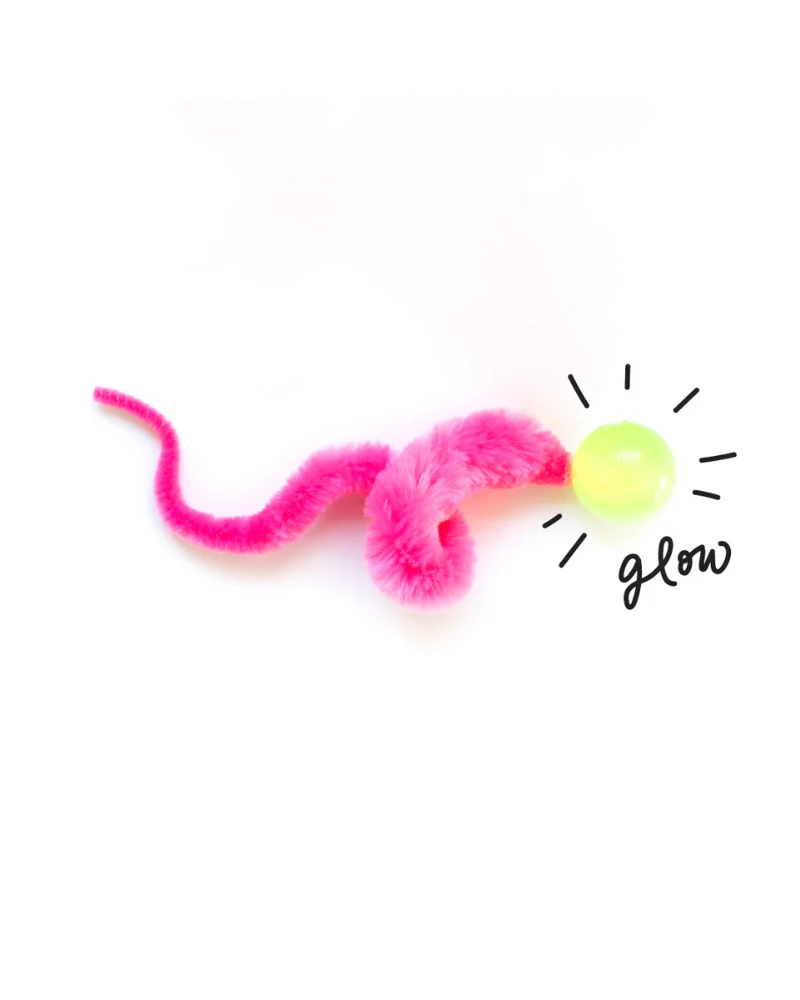 Wiggly Glow in the Dark Ball Cat Toy (Made in the USA) - Image 2
