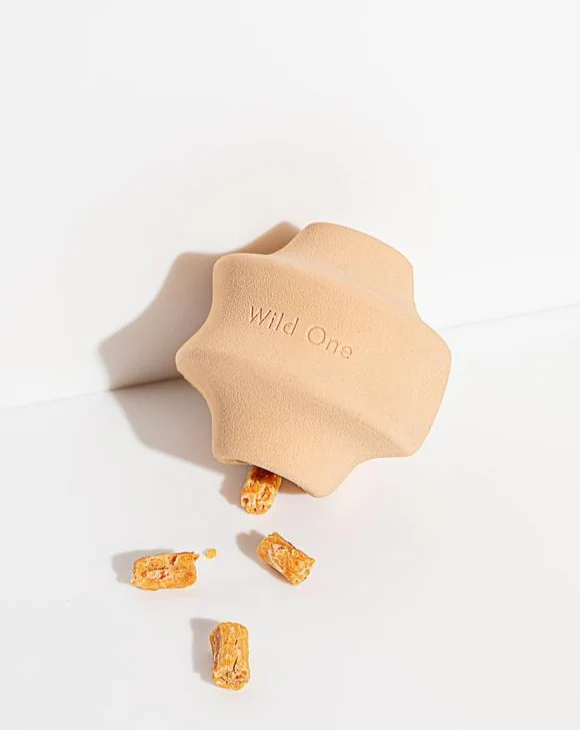 Twist Toss Dog Toy in Tan
