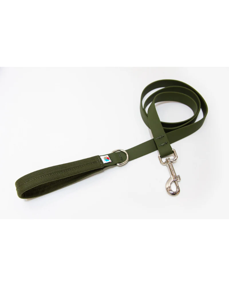 Funston Dog Leash in Olive Biothane