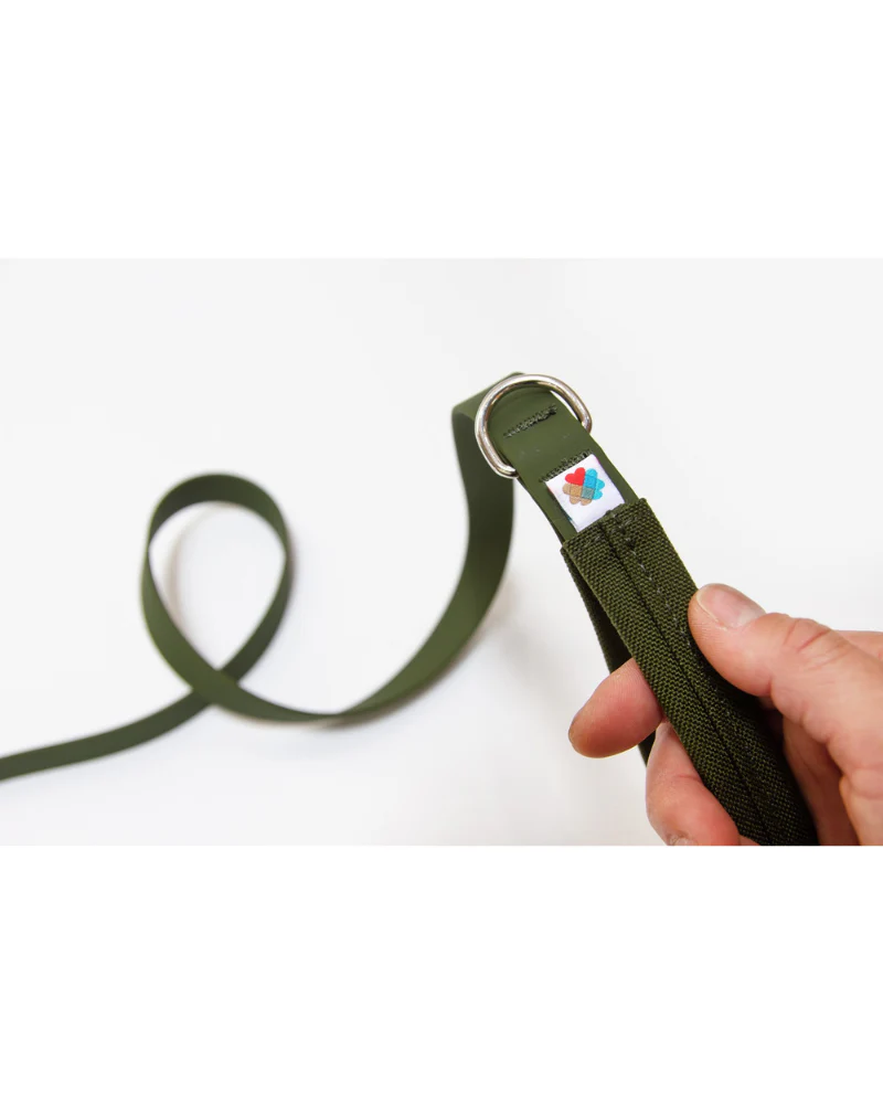 Funston Dog Leash in Olive Biothane - Image 2