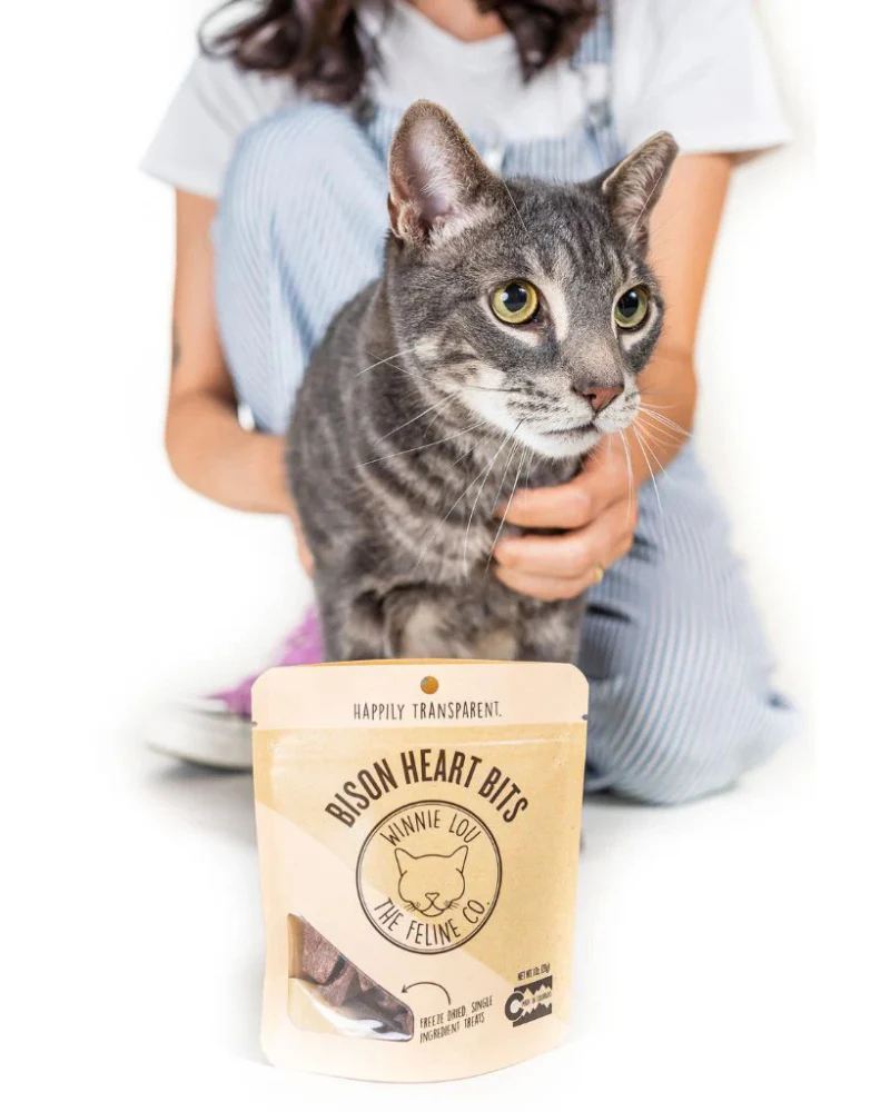 Freeze-Dried Bison Hearts Cat Treat - Image 5