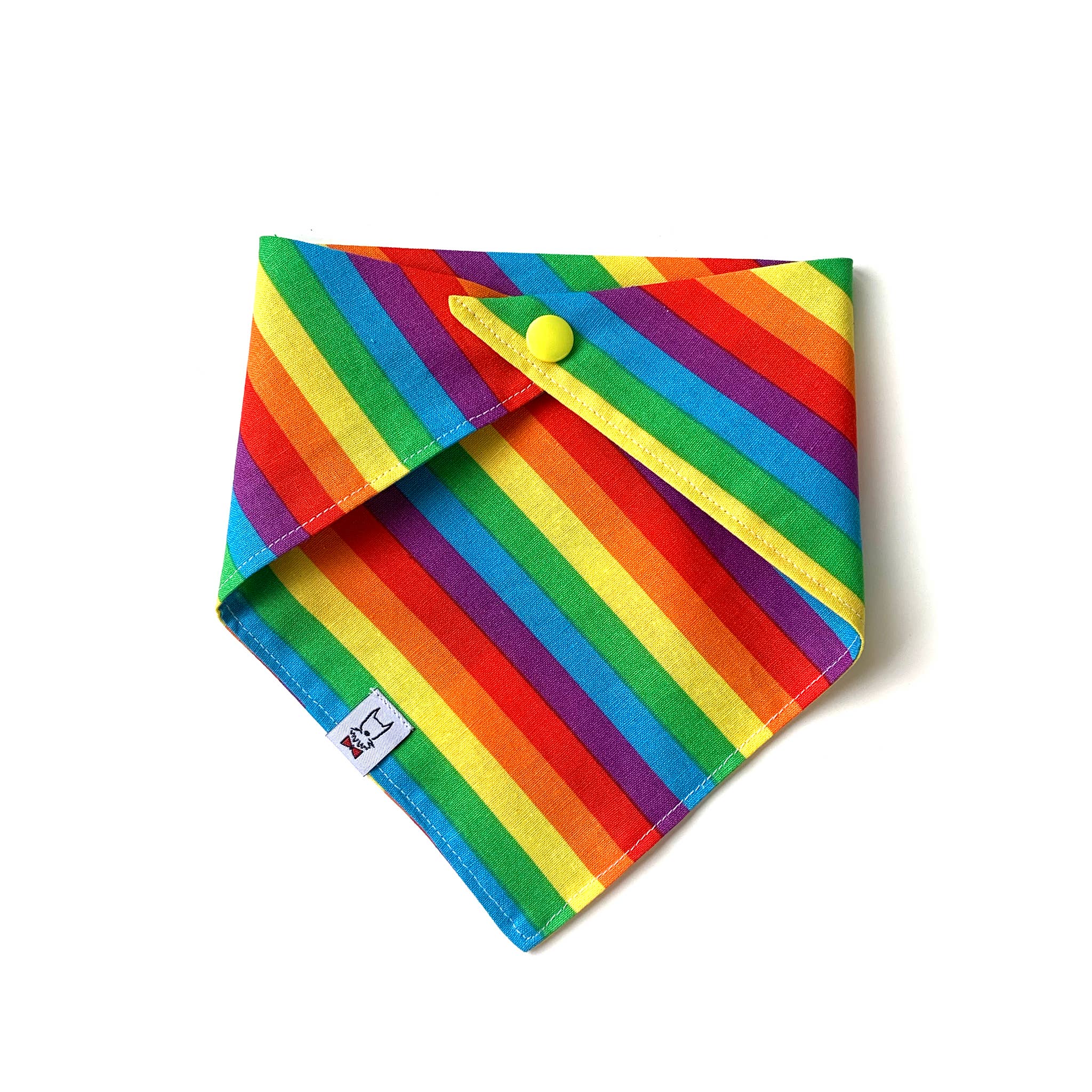Snap-on Dog Bandana in Really Rainbow (FINAL SALE) - Image 3